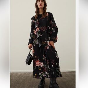 Floral Black Dress H&M